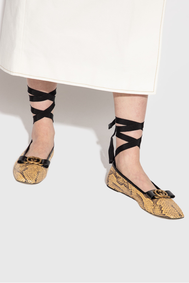 a collaboration we did with Gucci - Beige Ballet flats in